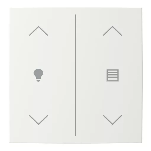 BUSCH-JAEGER LFDW/A.2.55.11-914 Billenőkapcsoló Keypad balance SI-hez | 2-csatornás, fény, nyilak | alpinfehér