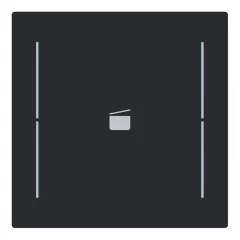   BUSCH-JAEGER LFS/A.1.70.11-45M Keypad art gomb | 1-es, Jelenet | matt fekete