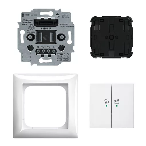 BUSCH-JAEGER 62851UJ-914-WL Dimmer-Set flex Balance SI | alpinweiß