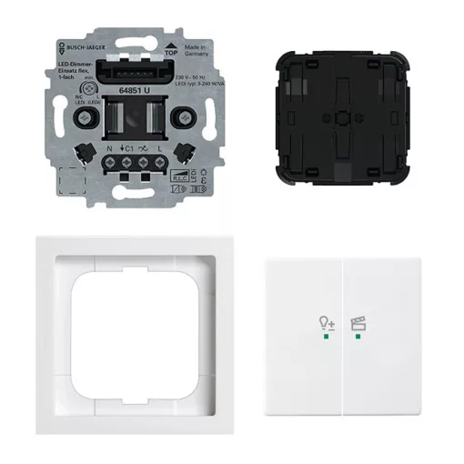 BUSCH-JAEGER 62851UJ-84-WL Dimmer-Set flex Future | stúdiófehér