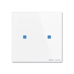   BUSCH-JAEGER TB/U2.5.11-CG KNX tapintásérzékelő Standard tacteo | 2-csatornás, vízszintes | üveg fehér | 86x86 mm