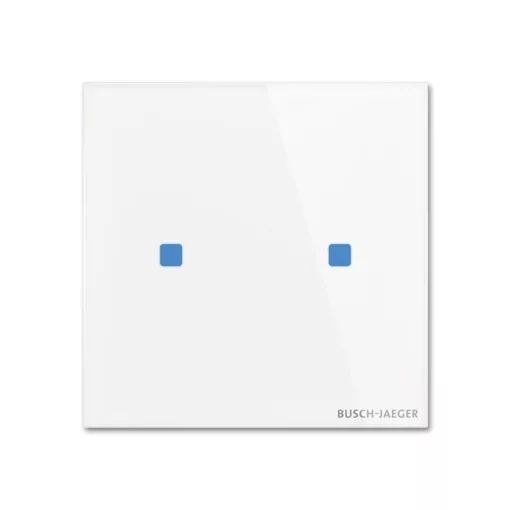 BUSCH-JAEGER TB/U2.5.11-CG KNX tapintásérzékelő Standard tacteo | 2-csatornás, vízszintes | üveg fehér | 86x86 mm