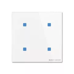   BUSCH-JAEGER TB/U4.4.11-CG KNX tapintásérzékelő Standard tacteo | 4-csatornás | fehér üveg | 86x86 mm