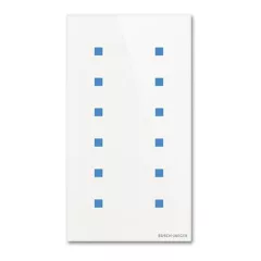   BUSCH-JAEGER TB/U12.7.11-CG KNX tapintásérzékelő Standard tacteo | 12-csatornás, függőleges | üveg fehér | 157x86 mm