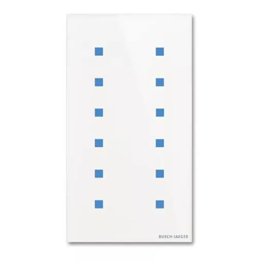 BUSCH-JAEGER TB/U12.7.11-CG KNX tapintásérzékelő Standard tacteo | 12-csatornás, függőleges | üveg fehér | 157x86 mm