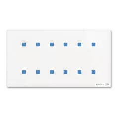  BUSCH-JAEGER TB/U12.8.11-CG KNX tapintásérzékelő Standard tacteo | 12-csatornás, vízszintes | fehér üveg | 86x157 mm