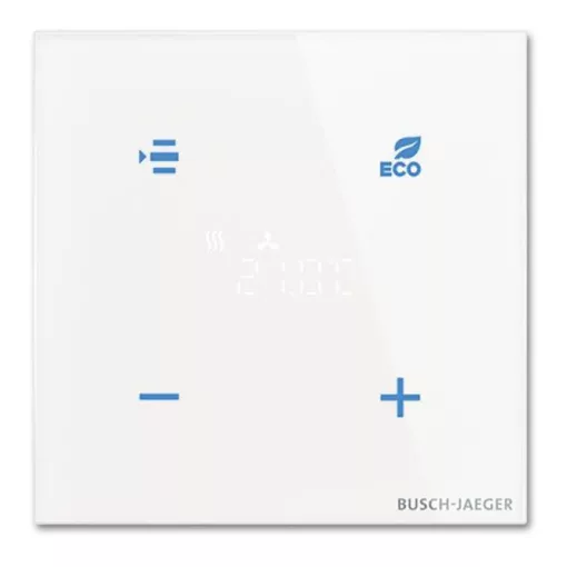 BUSCH-JAEGER TR/U.1.11-CG KNX Touch-RTR Standard tacteo | 4-csatornás | üveg fehér | 86x86 mm