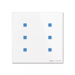   BUSCH-JAEGER TB/U6.5.11-CG KNX tapintásérzékelő Standard tacteo | 6-csatornás, függőleges | fehér üveg | 86x86 mm