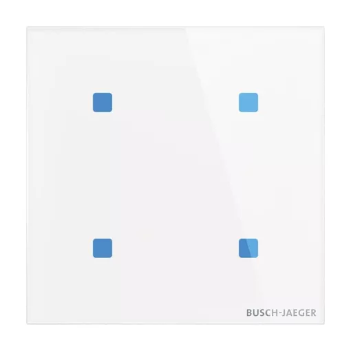 BUSCH-JAEGER TB/U4.5.11-CG KNX tapintásérzékelő Standard tacteo | 4-csatornás, Standard | üveg fehér | 86x86 mm