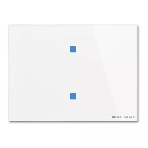 BUSCH-JAEGER TB/U2.8.11-CG KNX tapintásérzékelő Standard tacteo | 2-csatornás, függőleges | fehér üveg | 86x115 mm