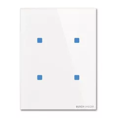   BUSCH-JAEGER TB/U4.7.11-CG KNX tapintásérzékelő Standard tacteo | 4-csatornás, függőleges | fehér üveg | 115x86 mm