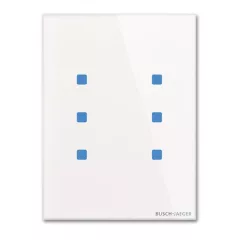   BUSCH-JAEGER TB/U6.7.11-CG KNX tapintásérzékelő Standard tacteo | 6-csatornás, álló | üveg fehér | 86x115 mm