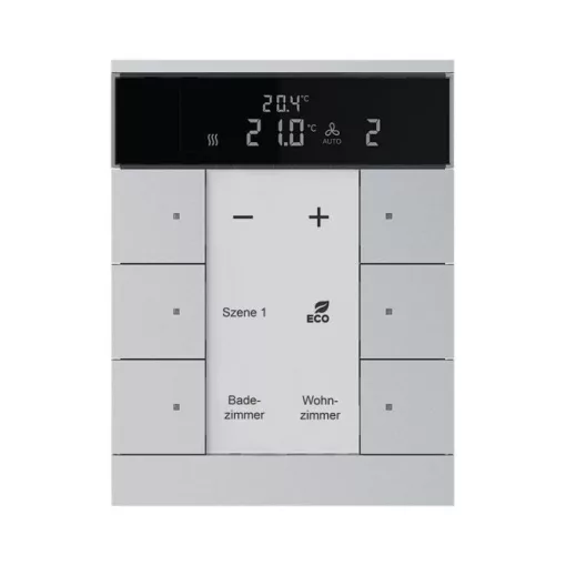 BUSCH-JAEGER SBS/U6.0.11-83 KNX RTR mellékállomás Tenton | 6-csatornás | aluezüst