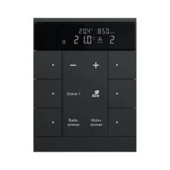   BUSCH-JAEGER SBC/U6.0.11-885 KNX-RTR Tenton | 6-csatornás, CO2-/páratartalom-érzékelő | fekete matt