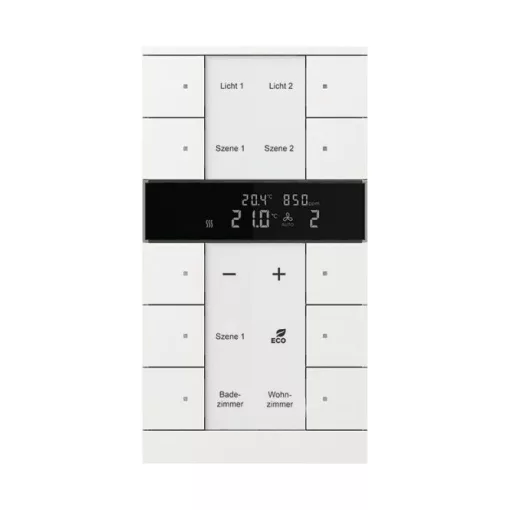 BUSCH-JAEGER SBC/U10.0.11-884 KNX-RTR Tenton | 10-csatornás, CO2-/páratartalom érzékelő | stúdiófehér matt