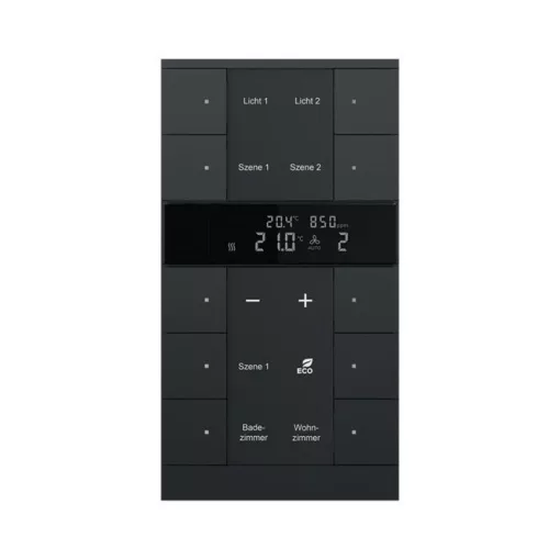 BUSCH-JAEGER SBC/U10.0.11-885 KNX-RTR Tenton | 10-csatornás, CO2-/páratartalom érzékelő | fekete matt
