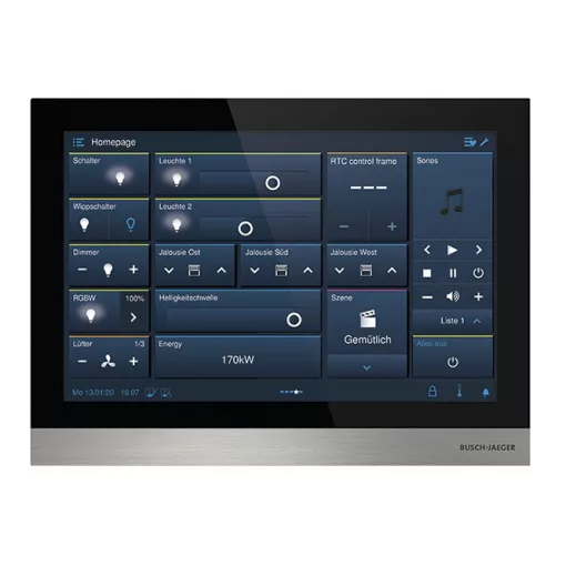 BUSCH-JAEGER H8237-4B-03 Touchpanel IP touch | LAN/WLAN | fekete | 10 hüvelyk