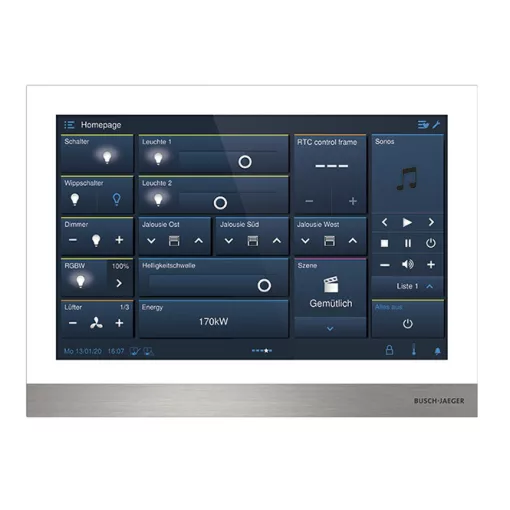 BUSCH-JAEGER H8237-4W-03 Touchpanel IP touch | LAN/WLAN | fehér | 10 hüvelyk