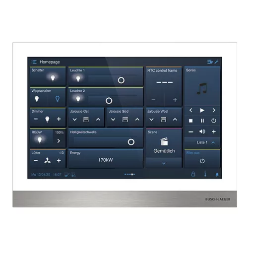 BUSCH-JAEGER H8237-5W-03 Touchpanel IP touch | LAN/LAN | fehér | 10 hüvelyk