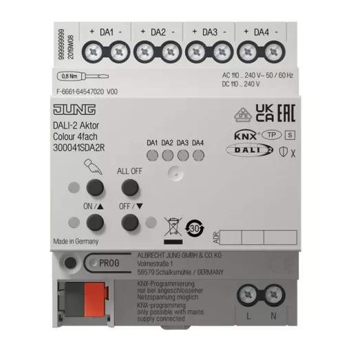 JUNG 300041SDA2R KNX-DALI-Gateway Broadcast | 4-csatornás