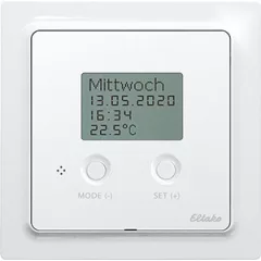   ELTAKO 30055797 Vezeték nélküli hőmérséklet-szabályozó | Air+Floor | tiszta fehér fényes