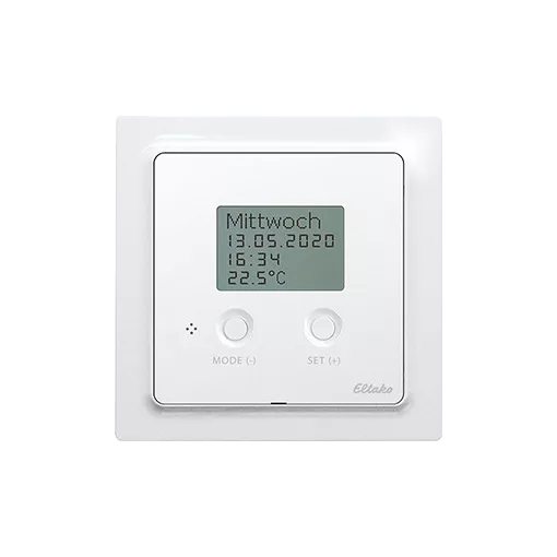 ELTAKO 30055797 Vezeték nélküli hőmérséklet-szabályozó | Air+Floor | tiszta fehér fényes