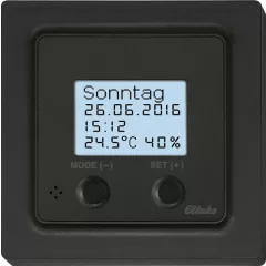   ELTAKO 30055798 Vezeték nélküli óra-termosztát-higrorsztát | 12-24V UC, kijelzővel | antracit matt