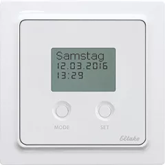  ELTAKO 30055809 Rádiós kapcsolóóra | kijelzővel | tiszta fehér fényes