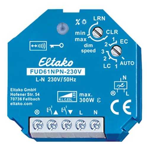 ELTAKO FUD61NPN-230V EnOcean-dimmaktor | 1 kimenetes, semlegesvezetékkel