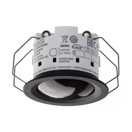 JUNG 337001SDE KNX jelenlétérzékelő Mini | hőmérsékletmérés, Secure | fekete