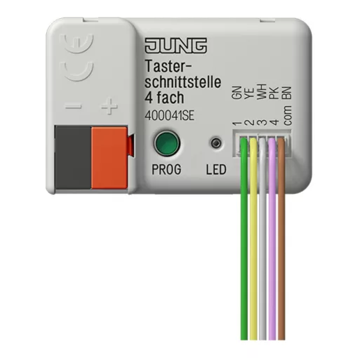 JUNG 40004 1S E KNX tapintásérzékelő interfész | 4-csatornás, secure
