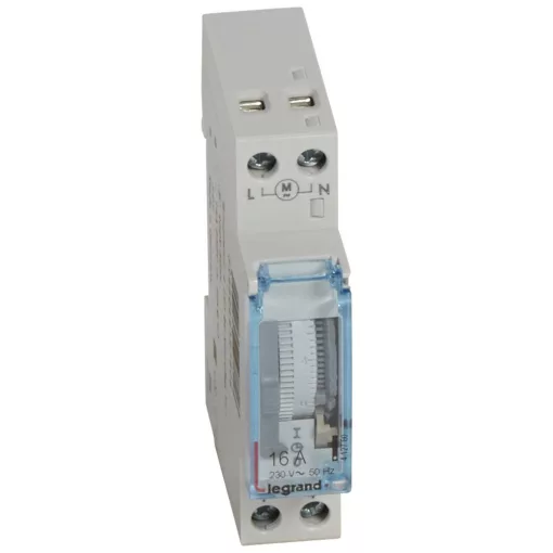 LEGRAND 412780 MicroRex napi időkapcsoló óra | analóg, tartalék üzem nélkül, 1 TE