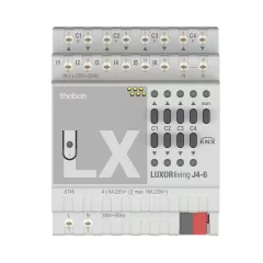   THEBEN LUXORliving J4-6 KNX redőnyaktor | 4-csatornás, 6 bemenettel