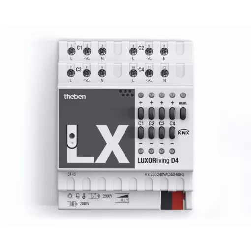 THEBEN LUXORliving D4 KNX univerzális dimmaktor | 4-csatornás