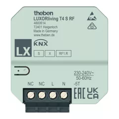   THEBEN LUXORliving T4 S RF rádiófrekvenciás nyomógomb-interfész | 4-csatornás