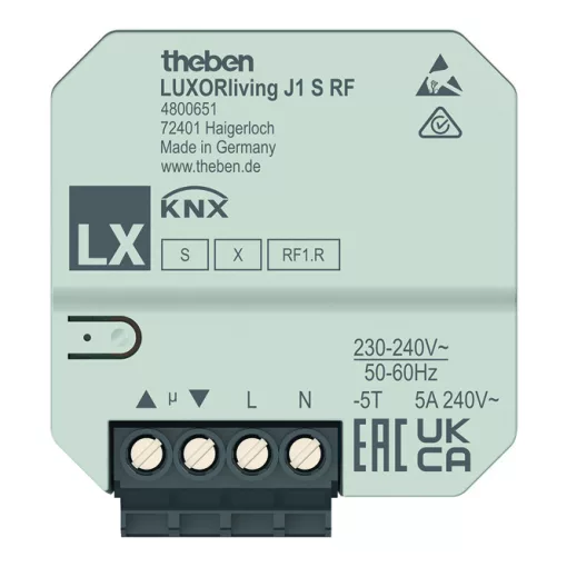 THEBEN LUXORliving J1 S RF vezeték nélküli redőnyaktor UP | 1 csatornás