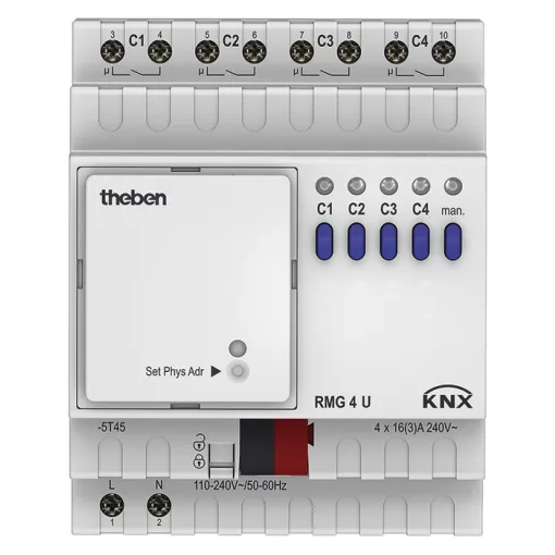 THEBEN RMG 4 U KNX kapcsolóaktor MIX | 4-csatornás, alapmodul