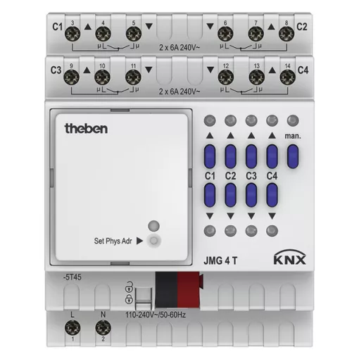 THEBEN JMG 4 T KNX redőnyaktor MIX | 4-csatornás, alapmodul