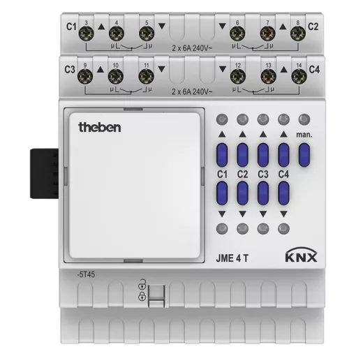 THEBEN JME 4 T KNX redőnyaktor MIX | 4-csatornás, bővítőmodul