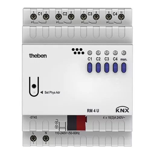 THEBEN RM 4 U KNX kapcsolóaktor FIX | 4-csatornás