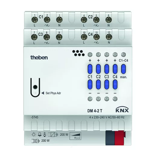 THEBEN DM 4-2 T KNX univerzális dimmaktor | 4-csatornás