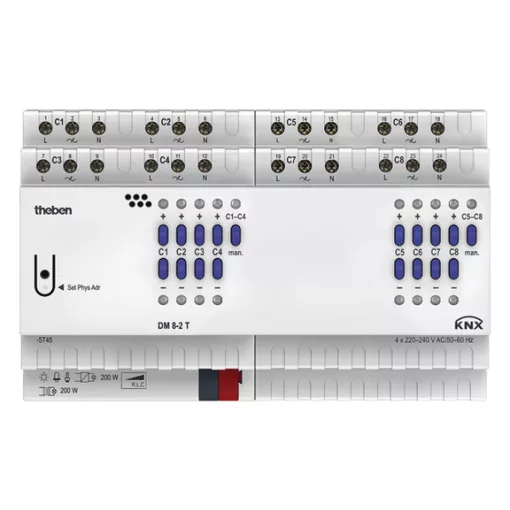 THEBEN DM 8-2 T KNX univerzális dimmaktor | 8-csatornás