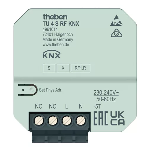 THEBEN TU 4 S KNX-RF-tapintásérzékelő interfész | 4-csatornás