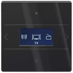   THEBEN iON 108 KNX G BK KNX üveg helyiségvezérlő iON | kijelző, Secure | fekete