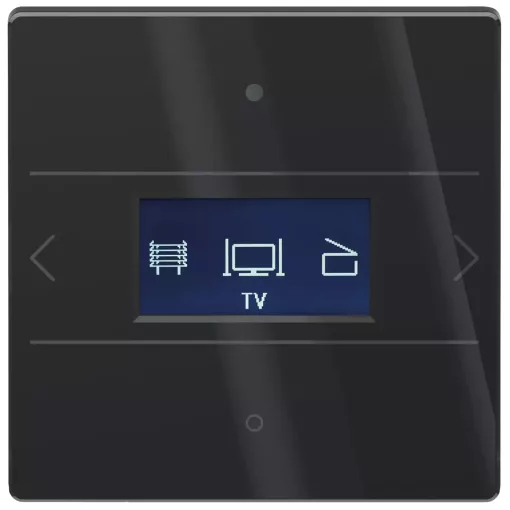 THEBEN iON 108 KNX G BK KNX üveg helyiségvezérlő iON | kijelző, Secure | fekete
