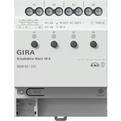 GIRA 500600 KNX REG kapcsolóaktor | 4-csatornás, 16 A