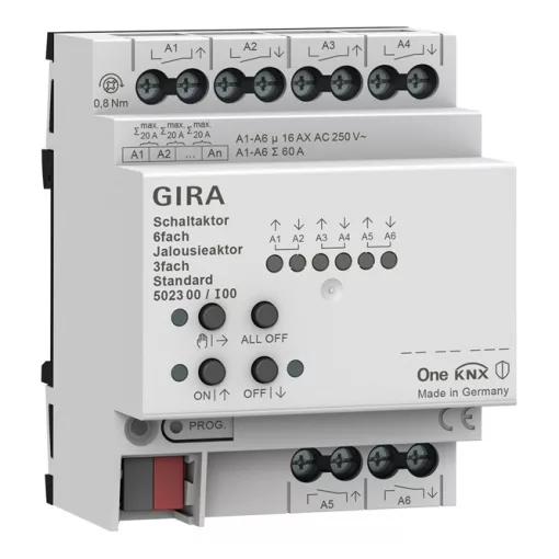 GIRA 502300 KNX univerzális aktor | 6-csatornás, Standard