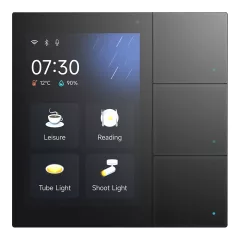   GVS CHTF-3.3/3.2.11 KNX helyiségvezérlő Smart Touch S3 | 3-csatornás, üveg | fekete