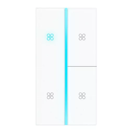 GVS CHKA-04/S7.1.10 Billenőkapcsoló-készlet Smart Touch S7-hez | 4-fach | valódi üveg fehér