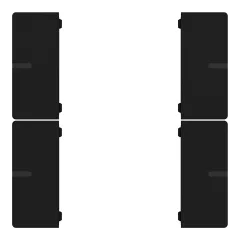   GVS CHKAM-04/55.2.01 Wippenset für ADVANCE PRO | 2-fach | schwarz matt